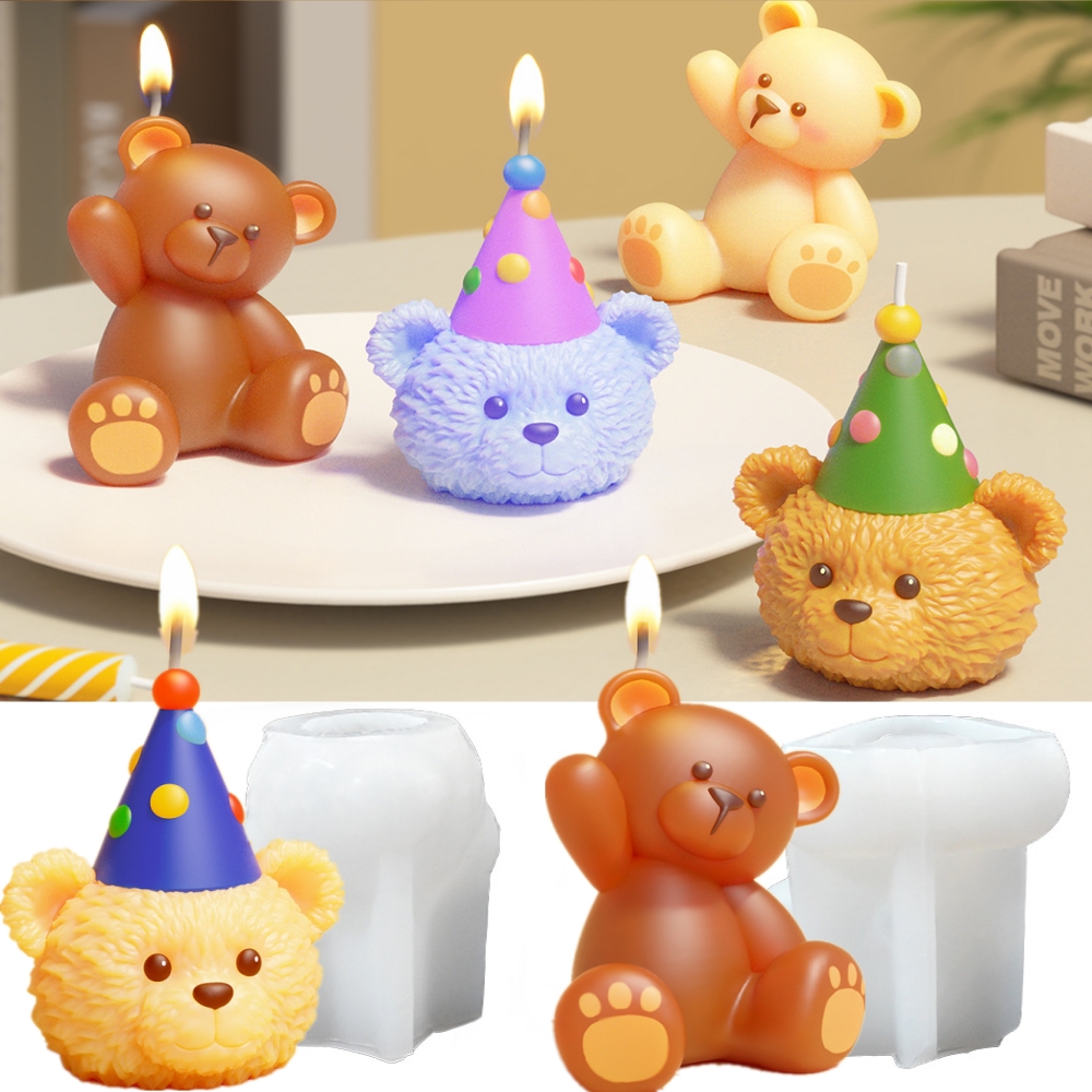 Soap Making Art - 3D Cute Bear Resin Mold for