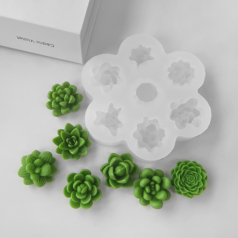 7 In1 Succulent Cactus Silicon - đánh giá và giá Soap Making At Home