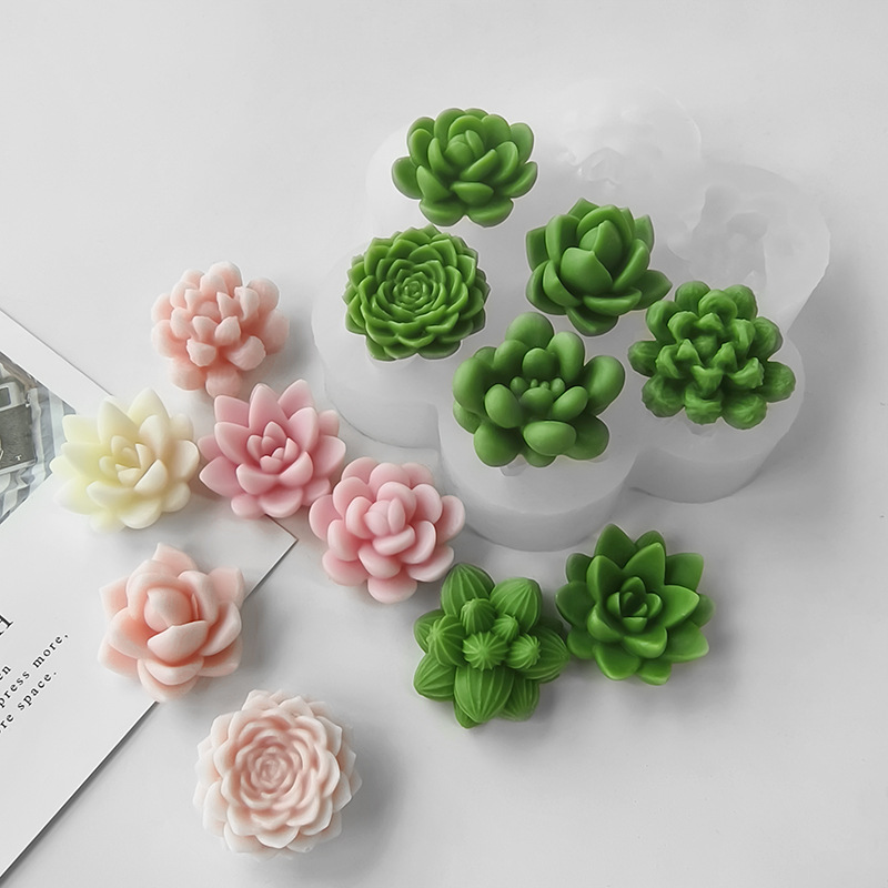 7 In1 Succulent Cactus Silicon - đánh giá và giá Soap Making At Home