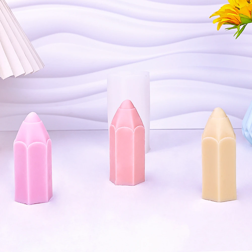 Pencil Shape Candle Silicone M - đánh giá và giá Soap Making In School