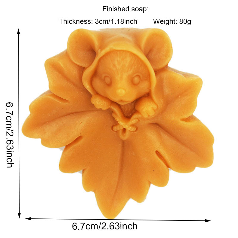1Pcs 3D Maple Leaf mice Mould  - đánh giá và giá Soap Making Art