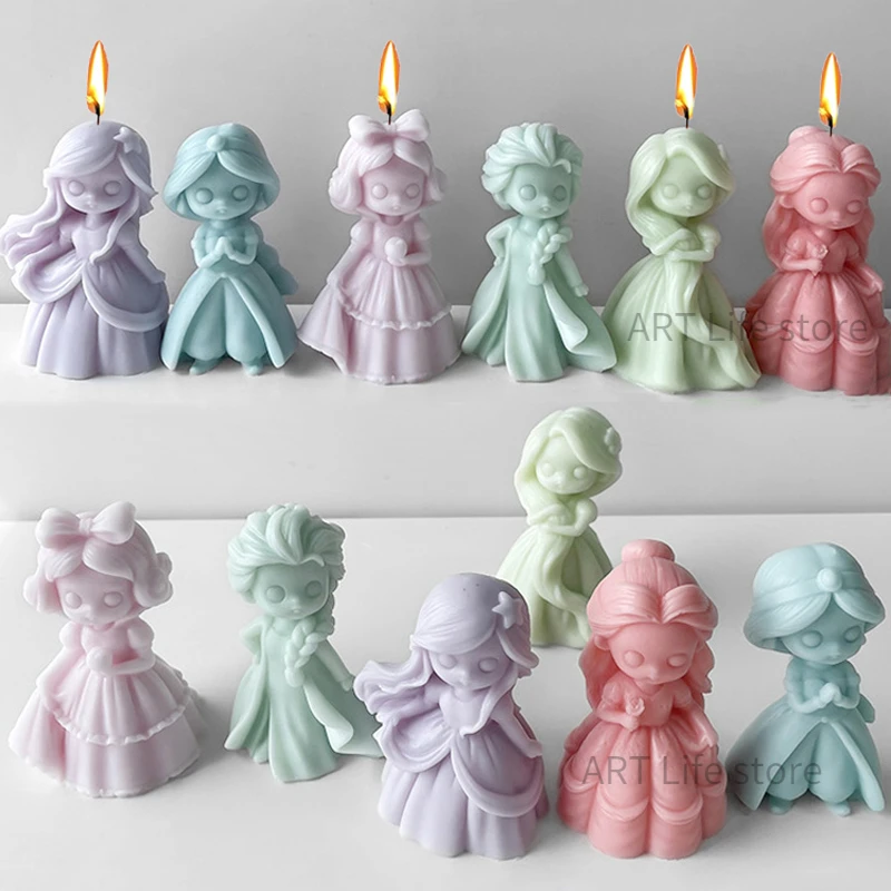 6 Princess Doll Silicone Candl - đánh giá và giá Soap Making At Home