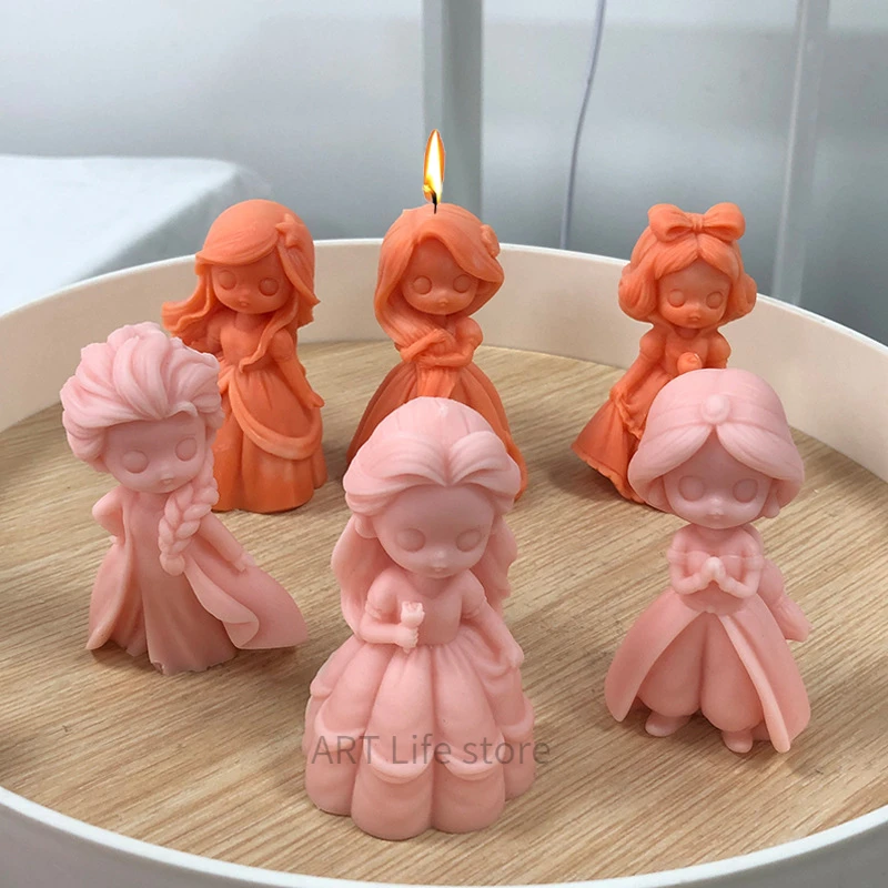 6 Princess Doll Silicone Candl - đánh giá và giá Soap Making At Home