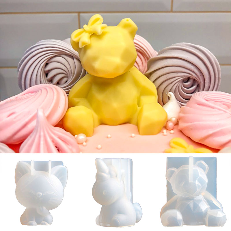 3D Stereo Gấu Khuôn Silicon Di - đánh giá và giá Soap Making At Home