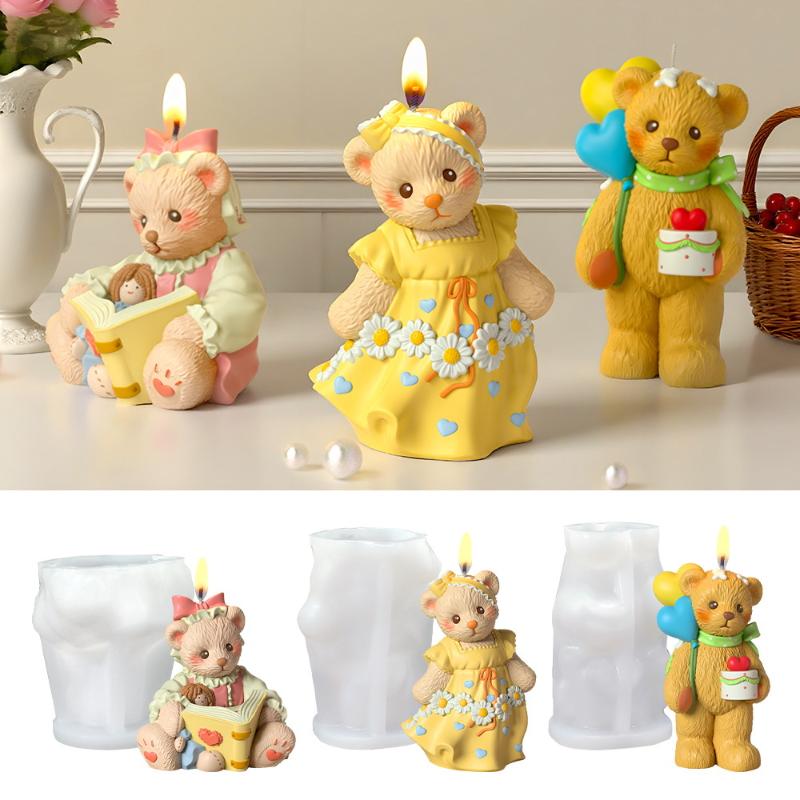 3D Cute Bear Resin Mold For Ca - đánh giá và giá Soap Making Art