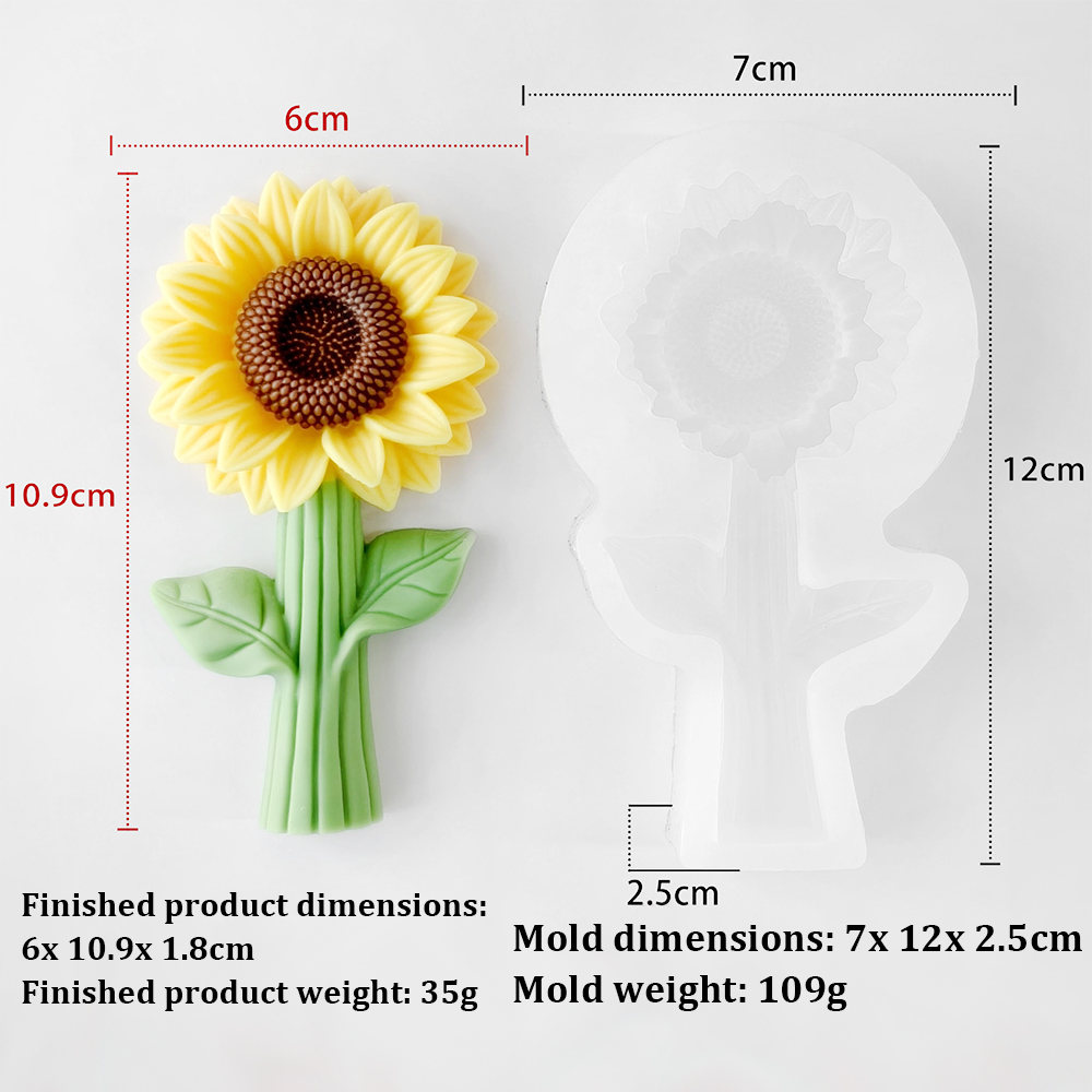 3D Sun Flower Silicone Mold Ar - đánh giá và giá Soap Making At Home