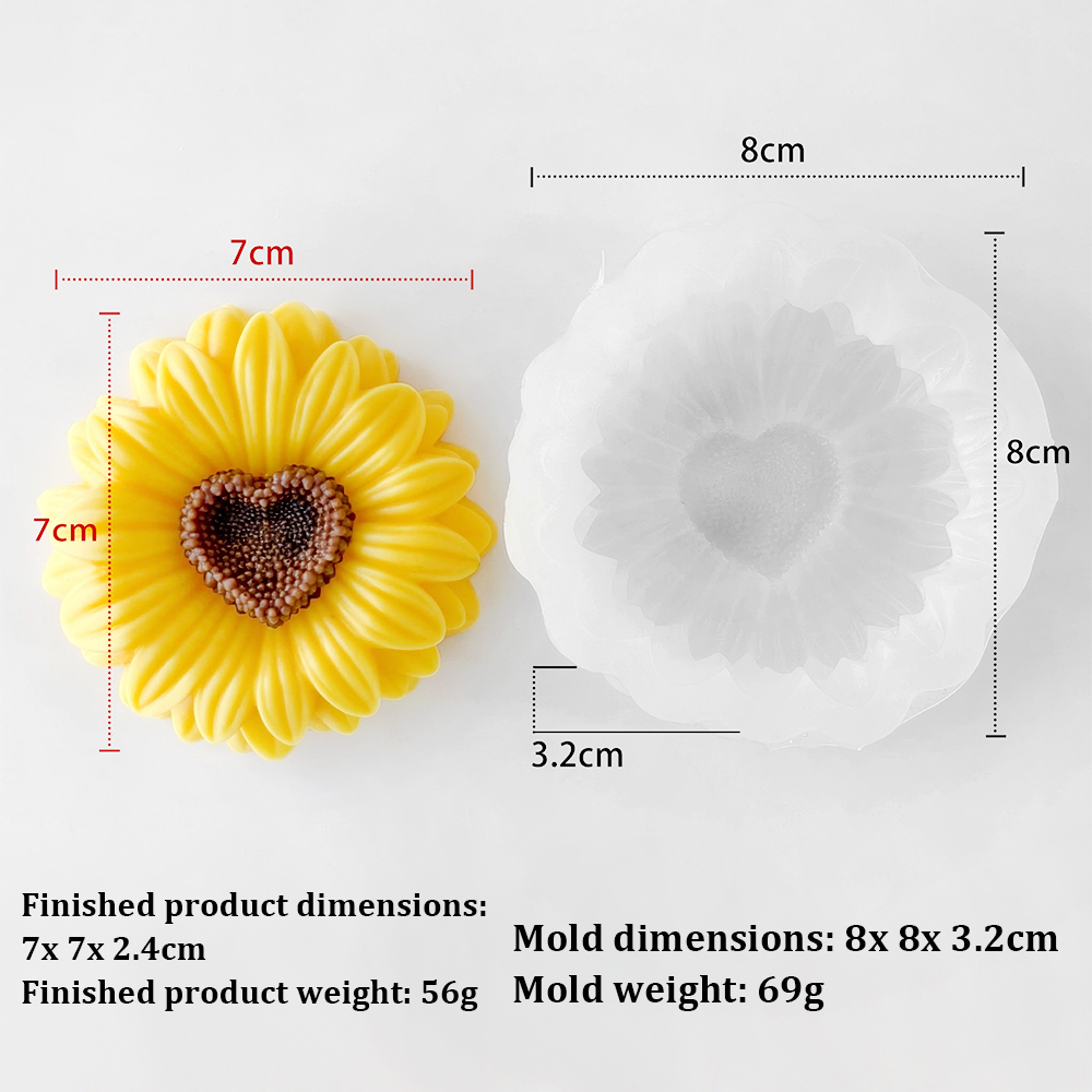 3D Sun Flower Silicone Mold Ar - đánh giá và giá Soap Making At Home